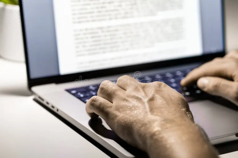 A workspace setup with a computer and coding environment
